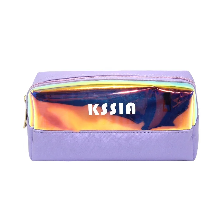 

Custom PU transparent wholesale waterproof sublimation jelly quilted PU makeup bag cosmetic cosmetic bag makeup pencil bags, Customized