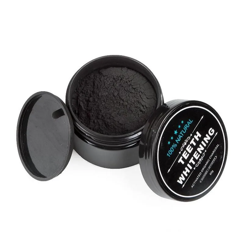 

charcoal white teeth whitening powder private label, Black