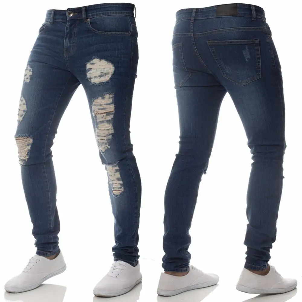 China Factory Custom Wholesale Made High Quality Blue Trouser Jeans ...