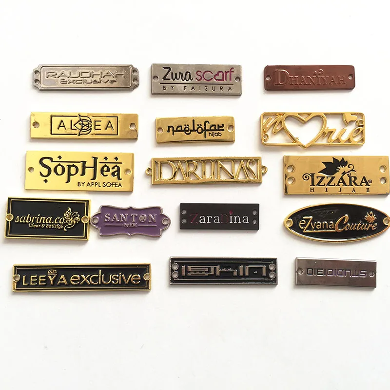 

Luxury Customized metal Labels Tags For Clothing/Handbag/Swimwear/Jeans Patches With Logo, Custom