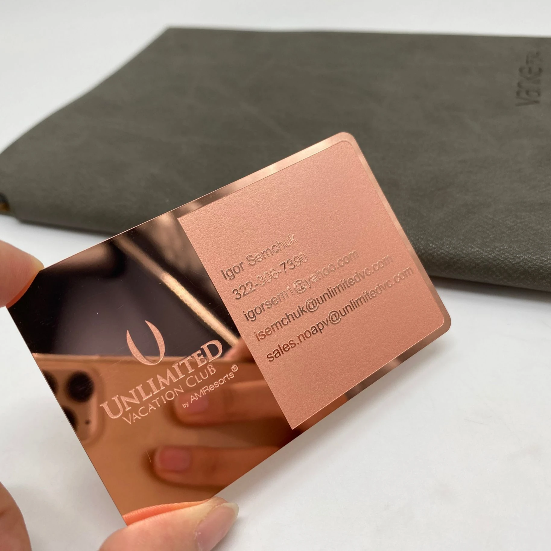 

DU metal rose gold cards, Cmyk color or pantone color