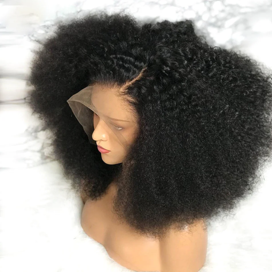 

10a Virgin Front Human Curly Hair Wigs,4x4 13x4 Transparent Lace Frontal Wig,Wholesale Prices Afro Kinky Wig Vendors