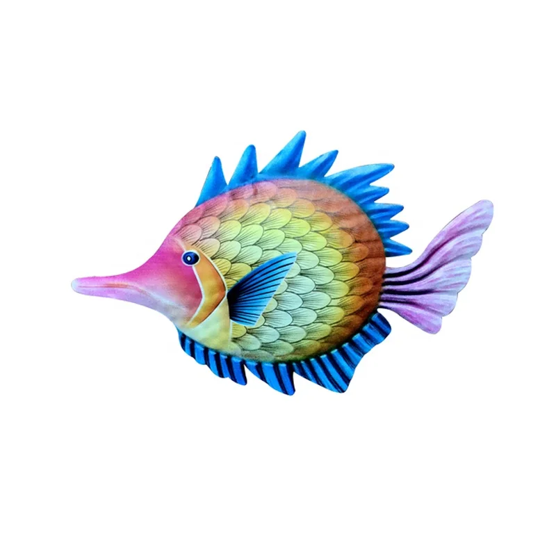 

Time Slow Amazon inspired creative home decorations living room outdoor garden handmade iron metal fish wall hanging