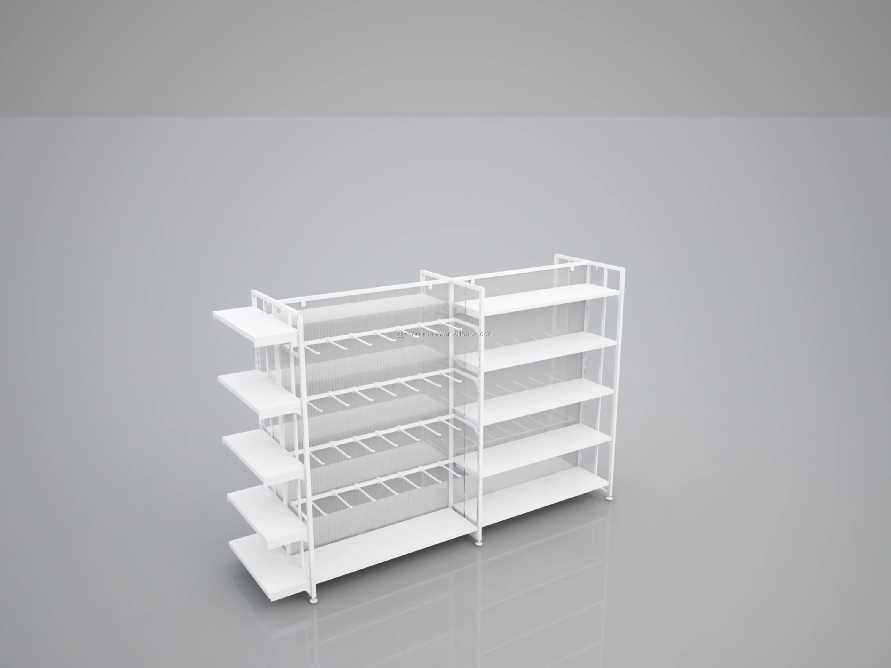 Wholesale Retail Store Shelves Shop Decoration Wooden Gondolas Display