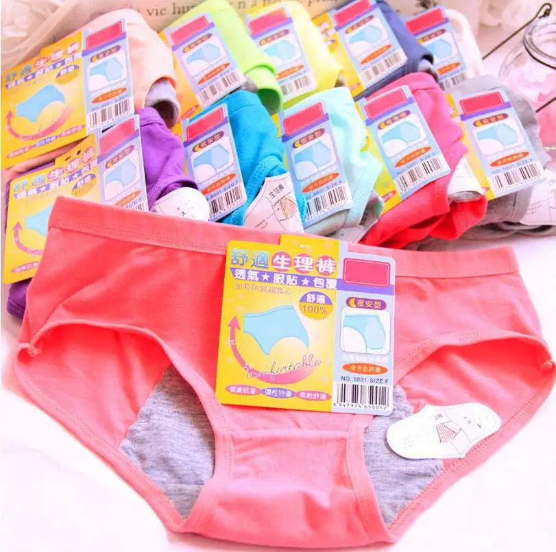 

Young Girl Intimates Physiological Panties Menstrual Sanitary Period Leak Proof Modal Seamless Panty Underwear, As picture