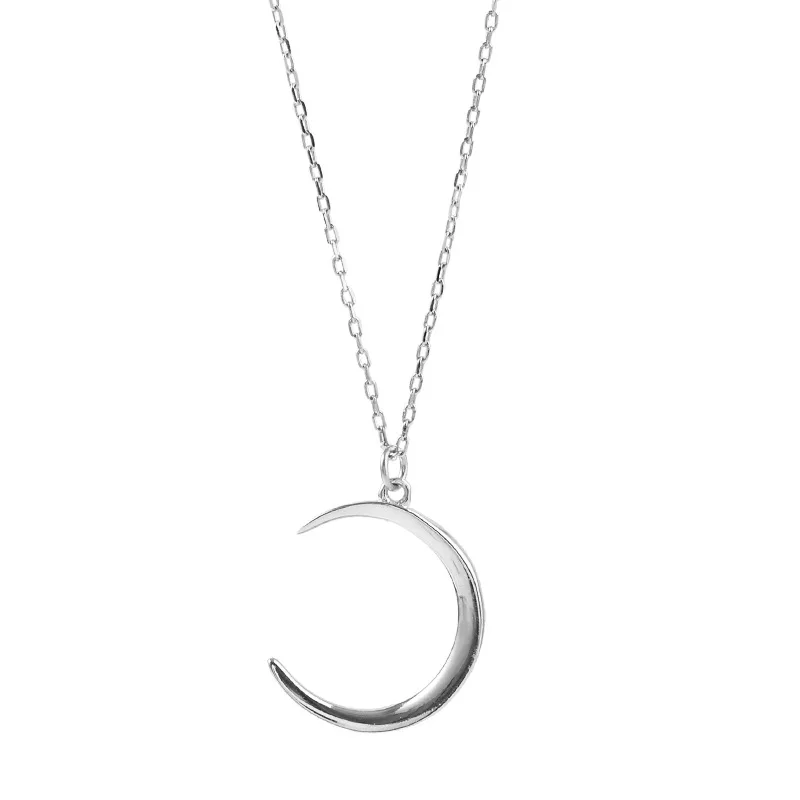 

New Design Women Accessories Alloy Jewelry Gold Plated Half Moon Pendants Necklaces