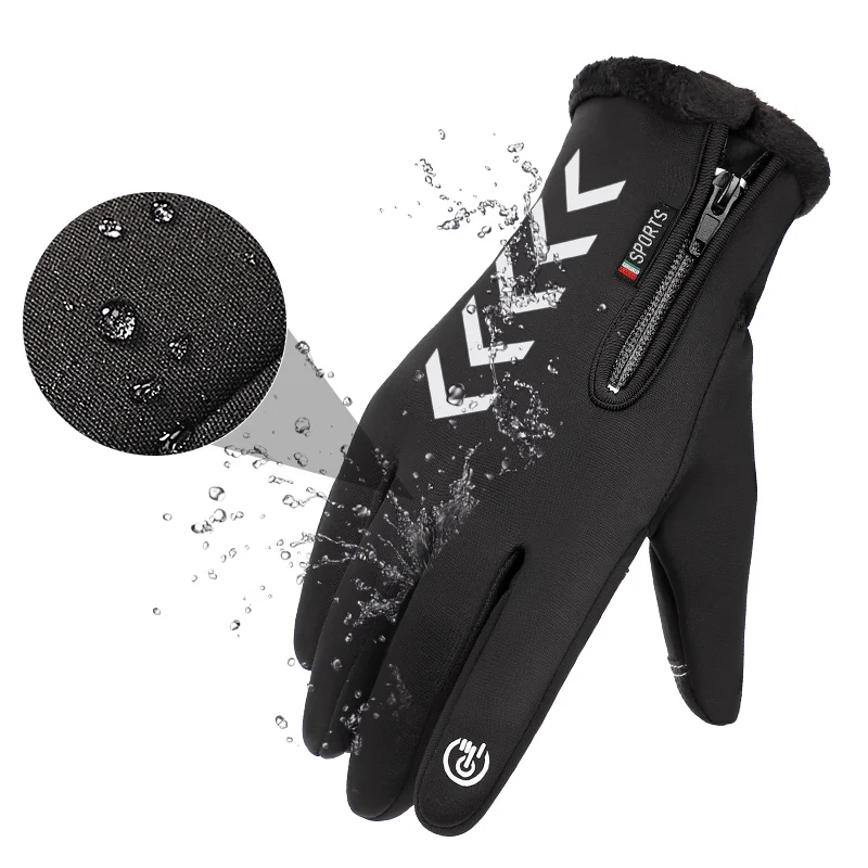 Cheap Wholesale Sporty Outdoors Touch Screen Motorcycle Warm Fall Winter Biking Riding Gloves