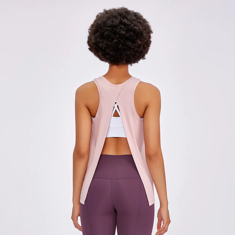 

Sexy back bow tops women full colors gym fitness yoga vests