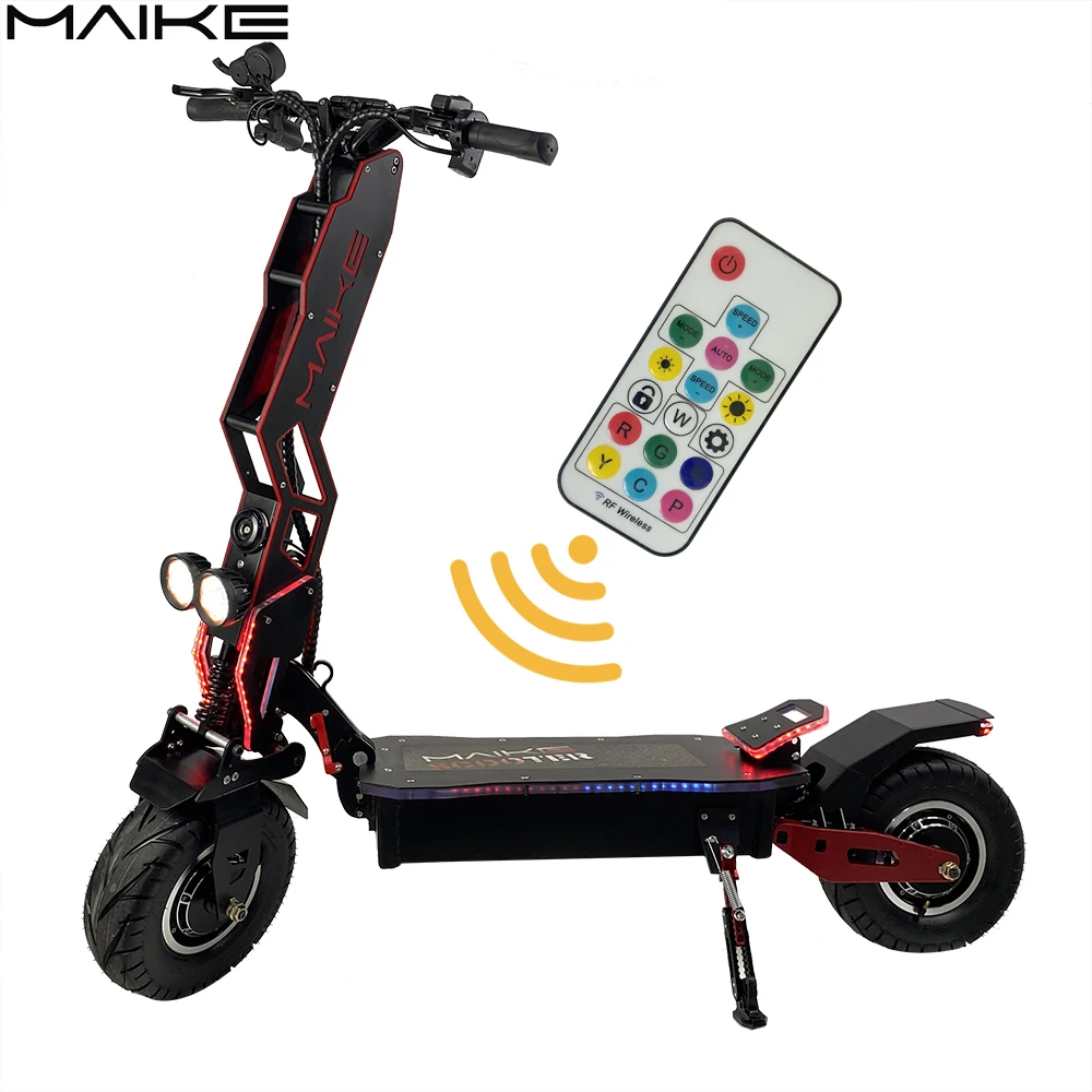 

Popular powerful maike mks 60v monopattino elettrico 8000w double motor scooter 13 inch wide wheel electric scooter off road
