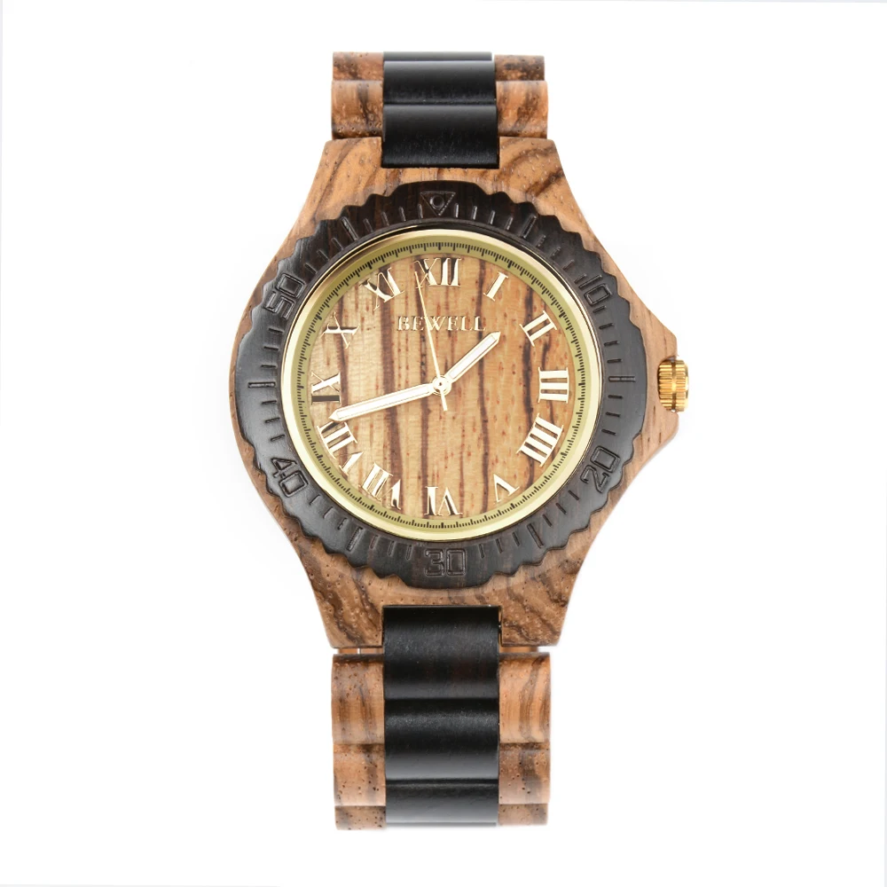 

China Wholesale Stock Factory mixture colors all wood Wrist quartz Watch Men