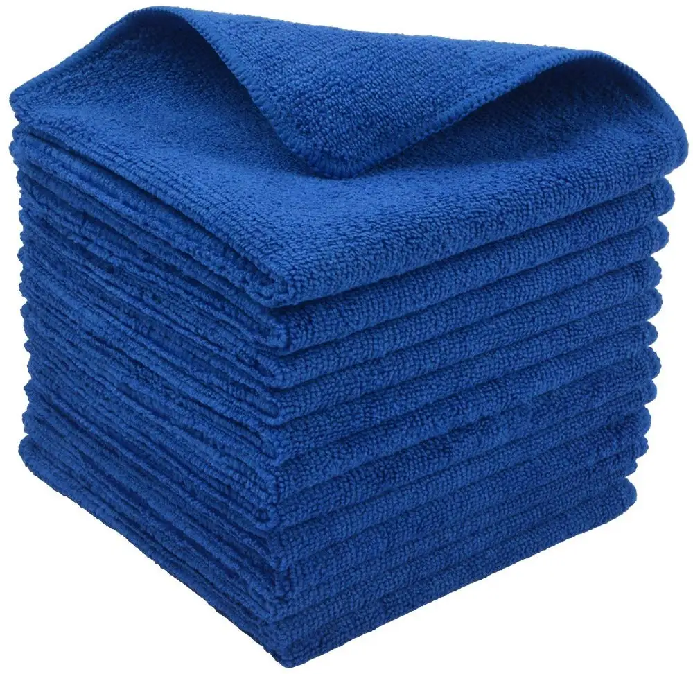 

Microfiber Cleaning Cloth Car Wash 12 Inch X 12 Inch 150gsm Dark Blue Commercial Grade LINT-Free, Streak-Free Cleaning Towels, Customized color