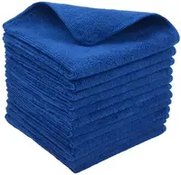 

Microfiber Cleaning Cloth Car Wash 12 Inch X 12 Inch Dark Blue Commercial Grade LINT-Free, Streak-Free Cleaning Towels