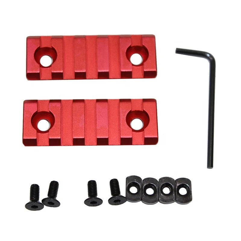 

Hunting 20mm red rail 5slots Mlok Rail m-lok railway base M Lok Handguard interface Adapter Mlok Picatinny rail