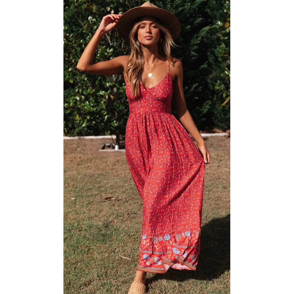 

New Product Wraps Ruffle Summer Causal Holidays Dresses for Women and Girls