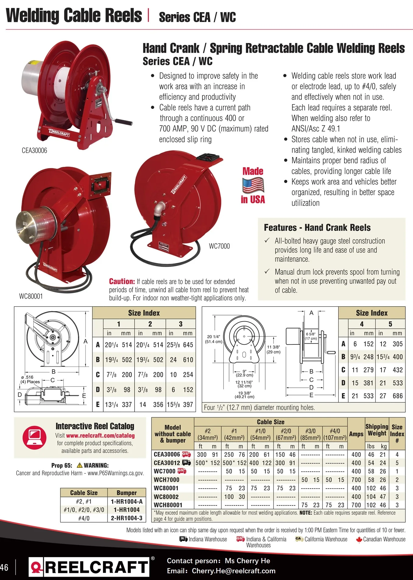 Wc7001--spring Retractable Cable Welding Reels Reelcraft - Buy Cable ...