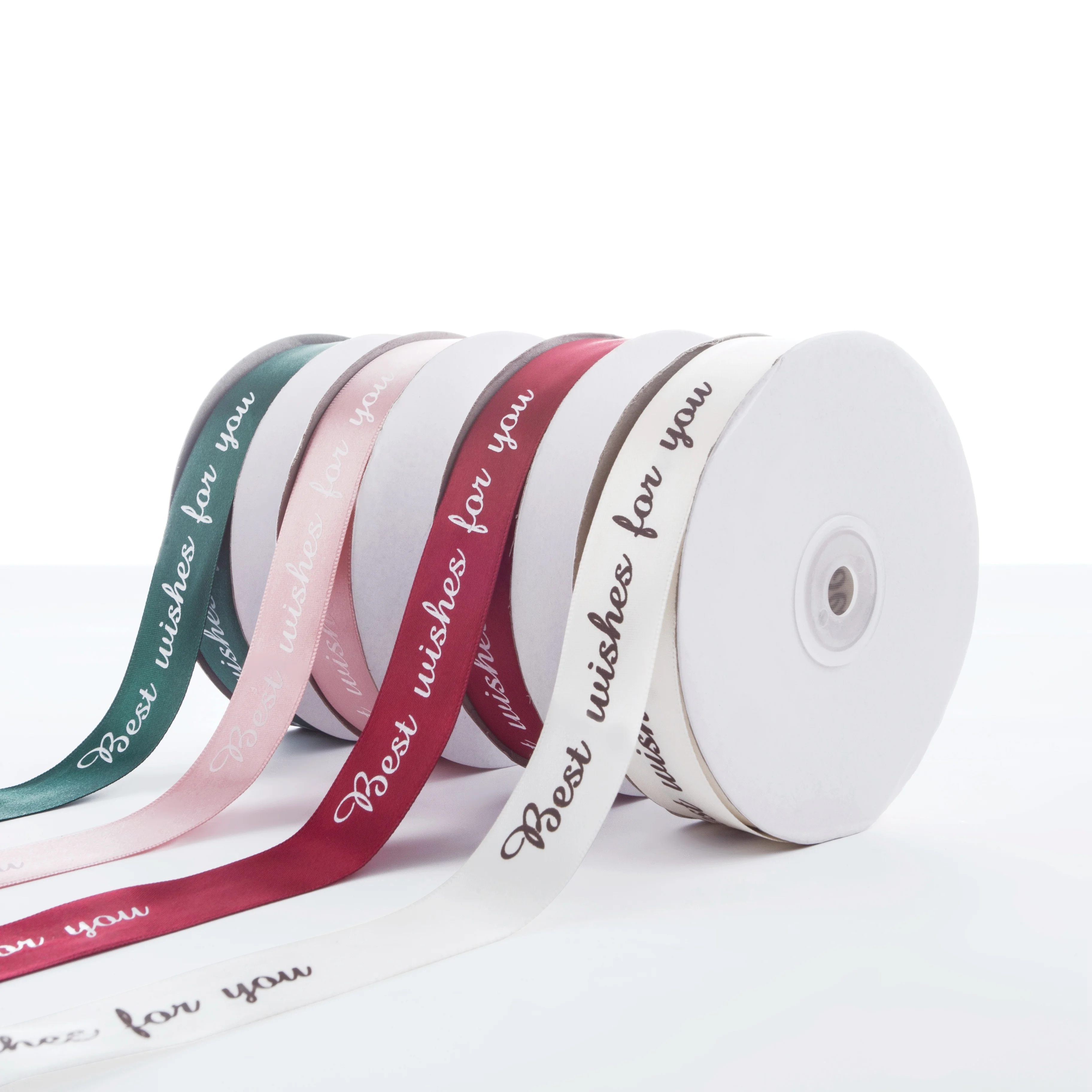 

In stock polyester wedding festival ribbon for party decoration decoration solid color printed ribbon, Customized color