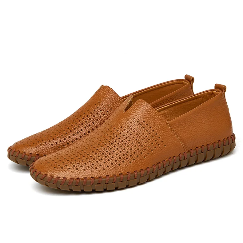 

Oversized comfortable handmade casual men outdoor shoes genuine leather slip on driving daily dress loafers men shoed, Picture show