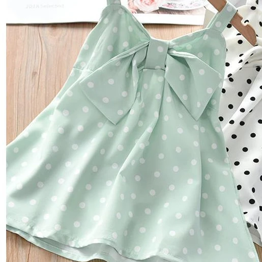 

F30198A 2021 European an American New style summer children girdle print female baby vest girls' dresses baby girl dress, As picture