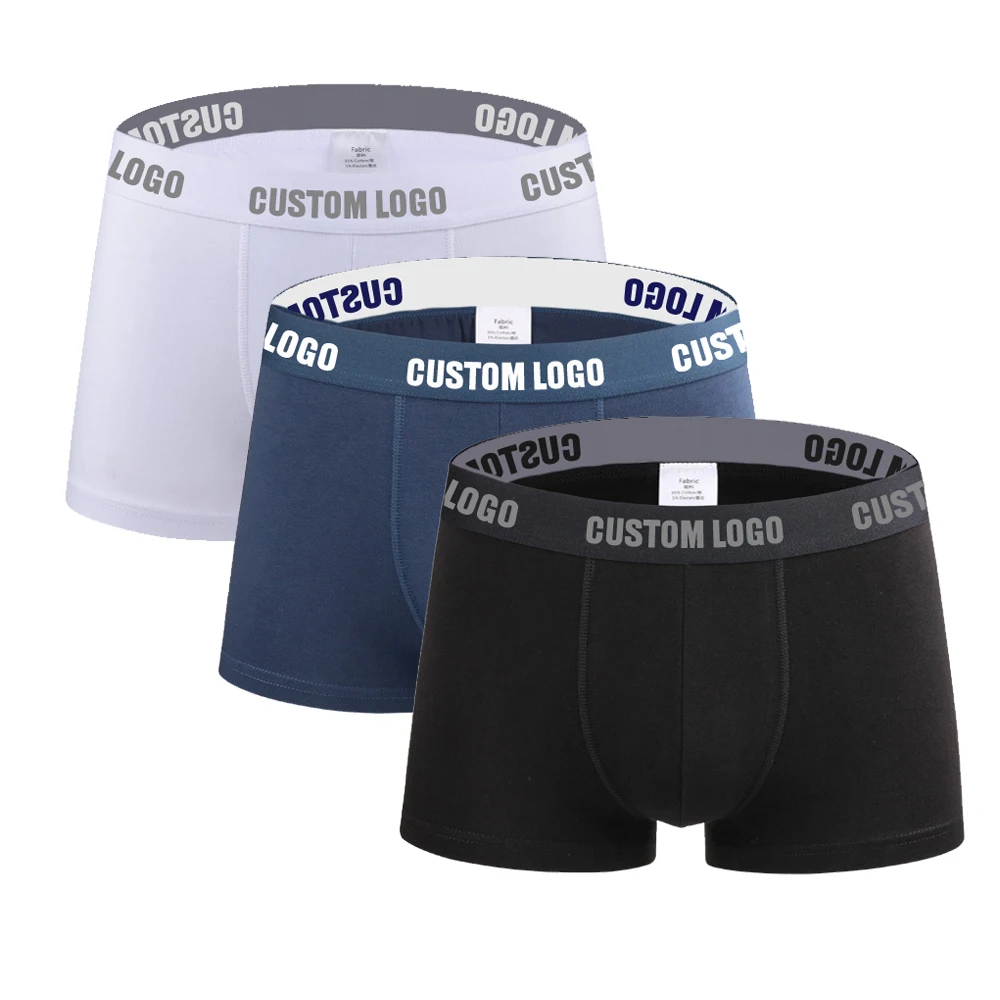 

Custom logo your own brand 95% cotton underwear mens boxer briefs, As show/customized