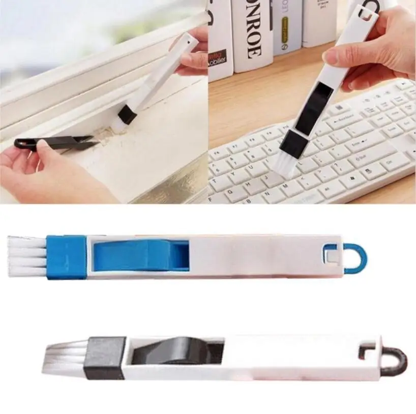 

O-160 2-in-1 Window Groove Keyboard Nook Cranny Dust Shovel Detachable Brush Computer Window Cleaning Brush