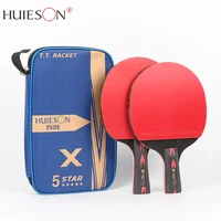 

HUIESON OEM With Logo Custom Professional Blade 5 Star Ping Pong Ste Paddle Table Tennis Racket