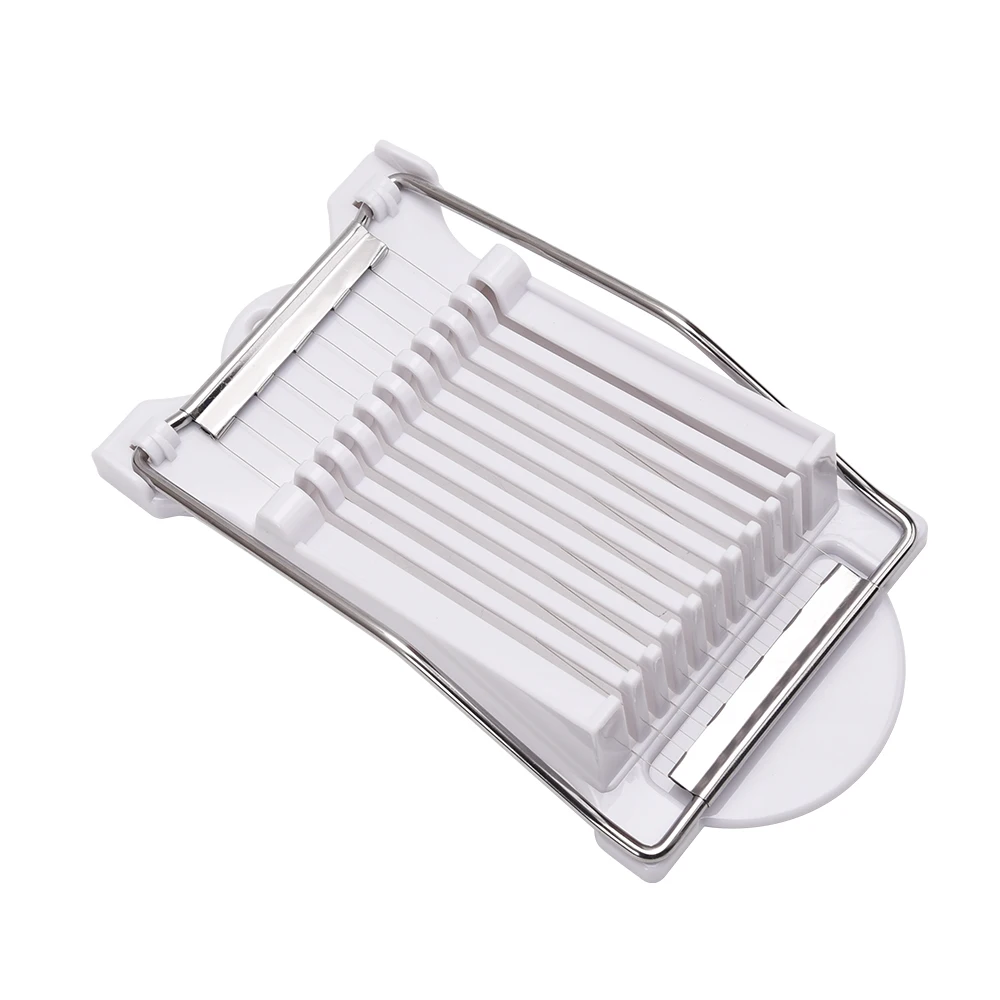 

Kitchen tools white manual cutter stainless steel luncheon meat slicer