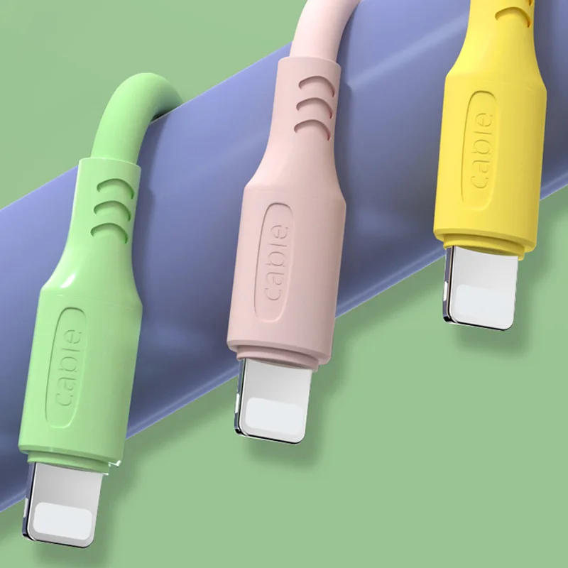 

Macaron Liquid Silicone usb cable charging data cable for iphone