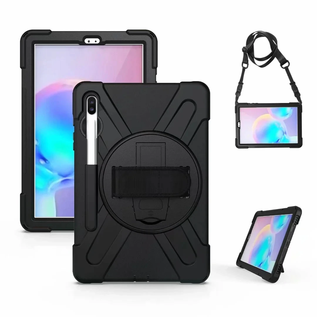 

Heavy Duty Tablet Case For Samsung Galaxy Tab S6 10.5 Inch T860/T865/T867 With Hand Shoulder+Shoulder Strap Shockproof Cover