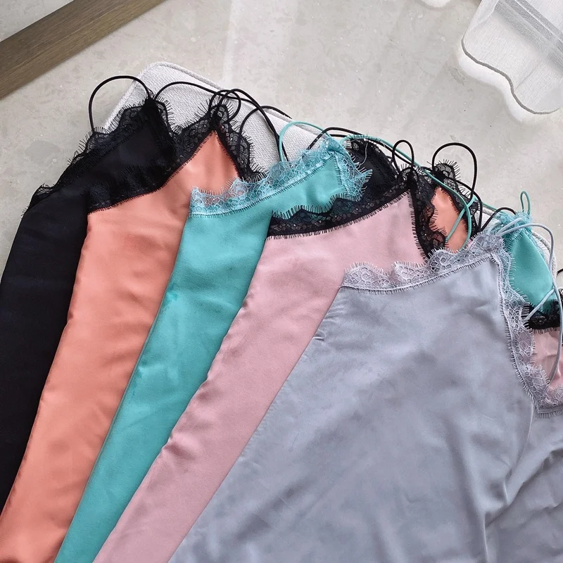 

cross-border wholesaleTemperament Ladies pajamasSilk autumn satin pajamas women's luxury clothing women's silk Women's Home clot