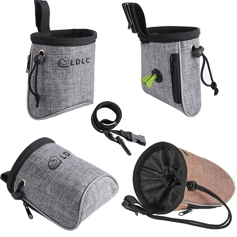 

New dog outing oxford cloth training pockets manufacturer spot dog training kits training pet pockets, Gray, gray and green