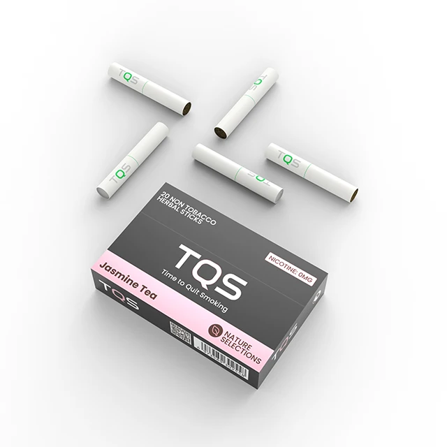 

2021 new trend healthier smoke no nicotine TQS brand cigarette stick used for coolplay Q3 devices