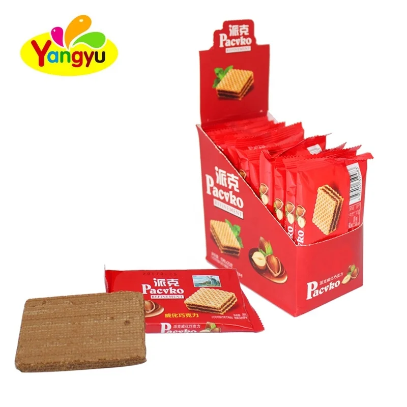
Chocolate Flavor Crispy Wafer Biscuits 