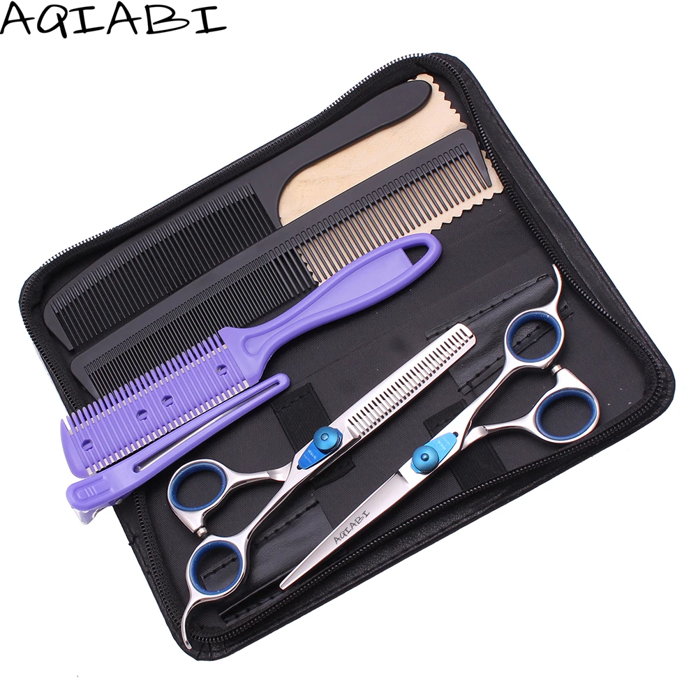 

Hairdressing Thinning Scissors 6'' AQIABI 440C Hair Cutting Scissors Hair Scissors Haircut Set Shiny A1016