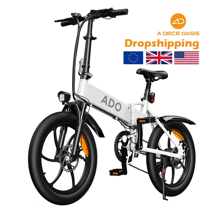 

ADO A20 foldable mini electric bike pakistan china electric bike electric bike 350w, Black/white