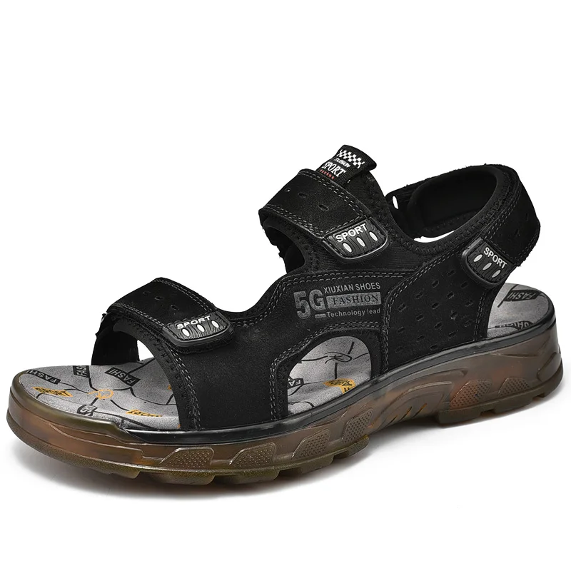 

2021Men's Summer Beach Sandal Fashion Plain Slide Sandal Men Sandals