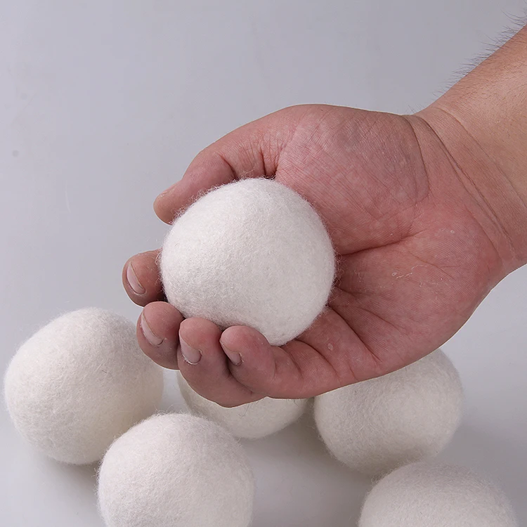 

Amazon BestSeller Wholesale 100% New Zealand Reusable Pure Organic Natural Laundry Xl Wool Dryer Balls, White