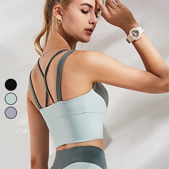 

Breathable comfortable front zipper sports yoga bra top for women girls