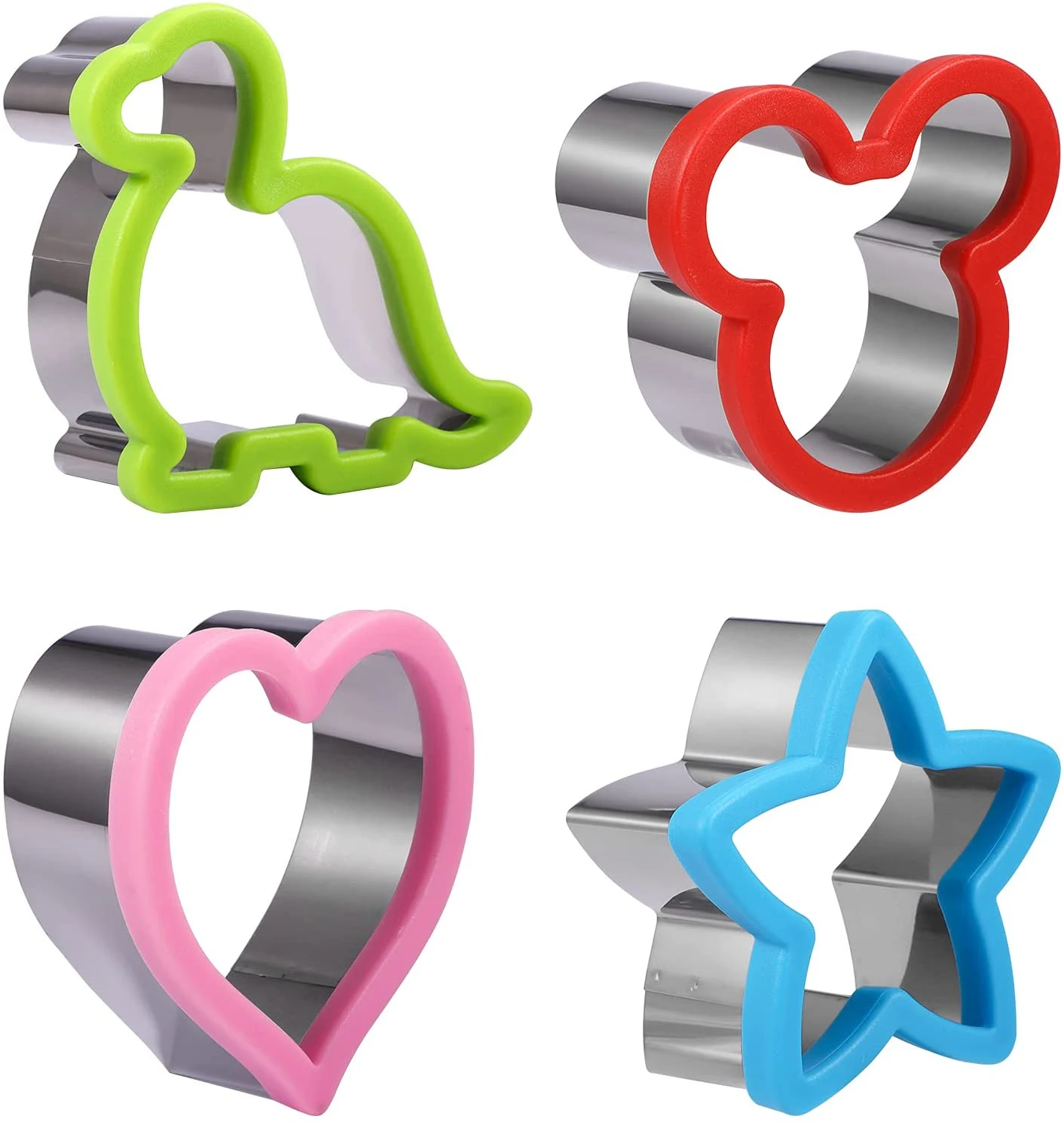 

M904 Mouse Dinosaur Star Heart Shapes Mold Baking Food Grade Cookie Biscuits Cutter Stainless Steel Sandwiches Cutters