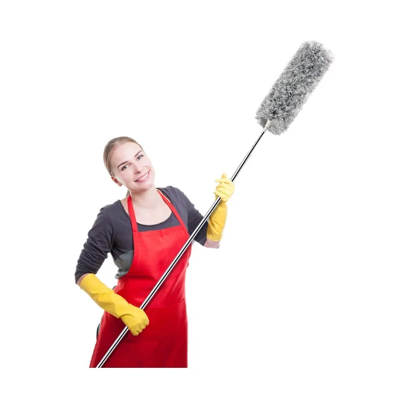 

Microfiber Duster for Cleaning with Extension Pole(Stainless Steel), Extra Long 100 inches, with Bendable Head, Extendable