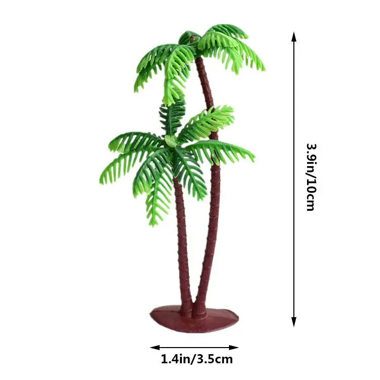 Hot Sale Plastic Coconut Palm Tree Miniature Leaf Fake Plant Pots