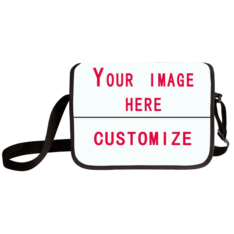 

Custom Printing Big Crossbody Bag Men Women Messenger Bags School Bag for Kids Shoulder Bags Children Handbag, Black