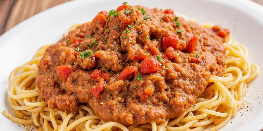 Spaghetti meat seasoning ingredients laid out