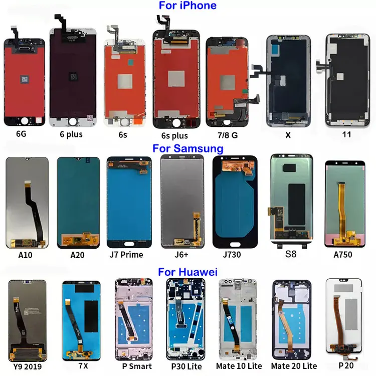 

LCD Digitizer Touch Screen Display Replacement Mobile Phone LCDs, Black white