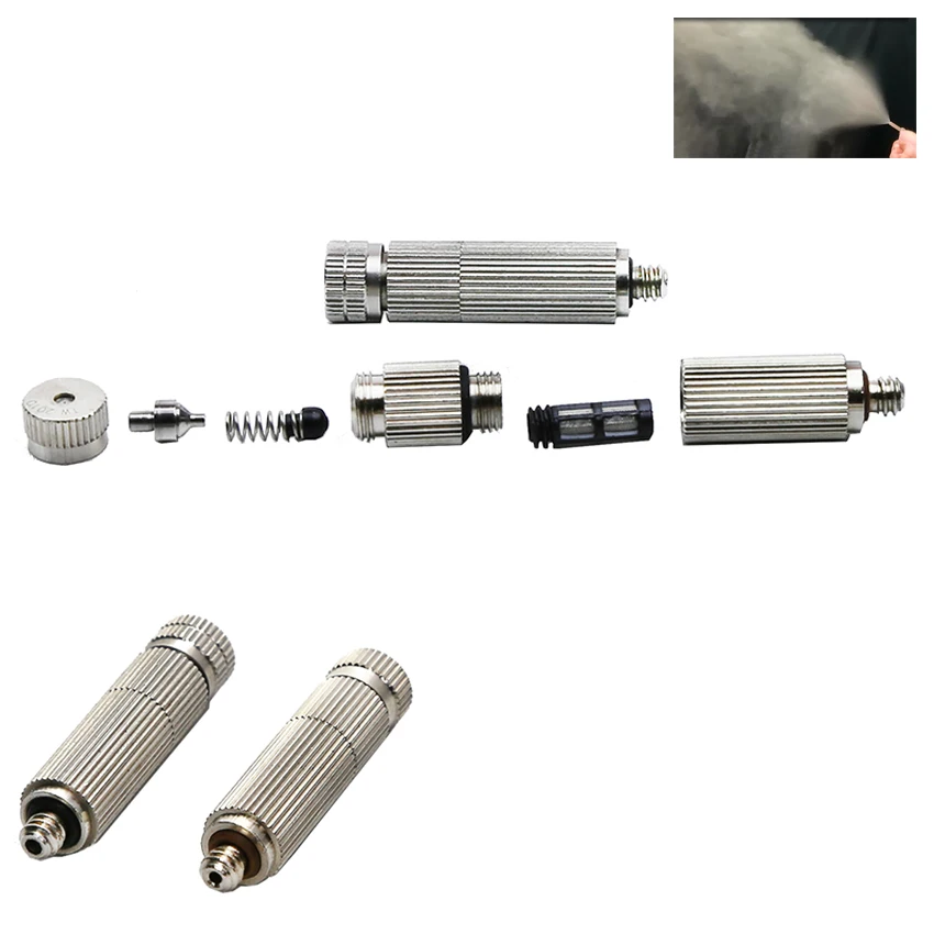 Brass Low Pressure Anti Drip Fog Misting Cooling Water Spray Nozzles