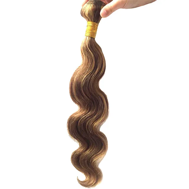 

Wholesale Cuticle Aligned Hair Bundles With Closure 8A Grade P4/27 Brazilian Body Wave Hair Bundle