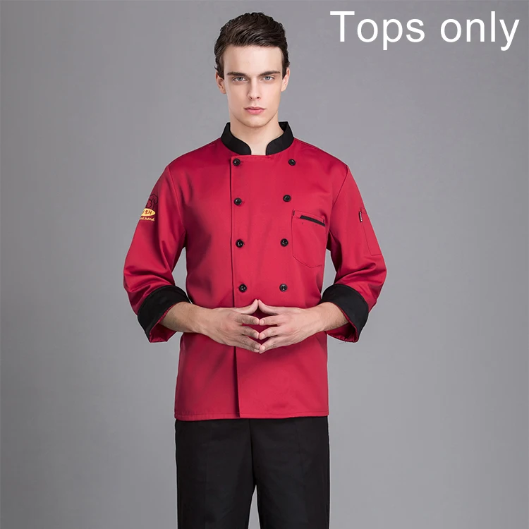 Unisex Männer Frauen ärmel Chef Coat Jacke Uniform Restaurant T 