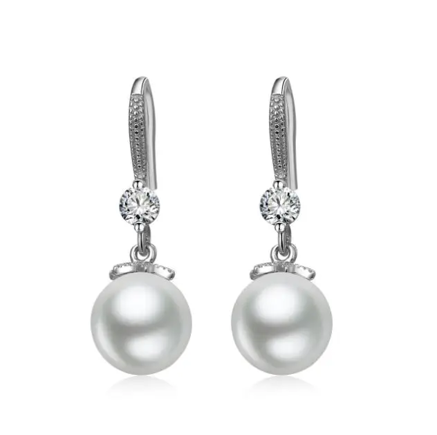 

New trendy s925 sterling silver pearl summer earrings 2021 custom jewelry earrings