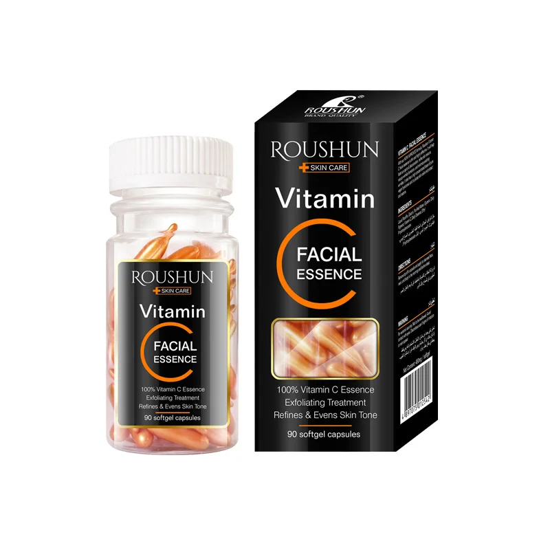 

Roushun Vitamin C Serum For Face,Capsules,Defying Rejuvenation Capsules ,Naturally Repair and Reduce Deep Wrinkles vc serum, Transparent