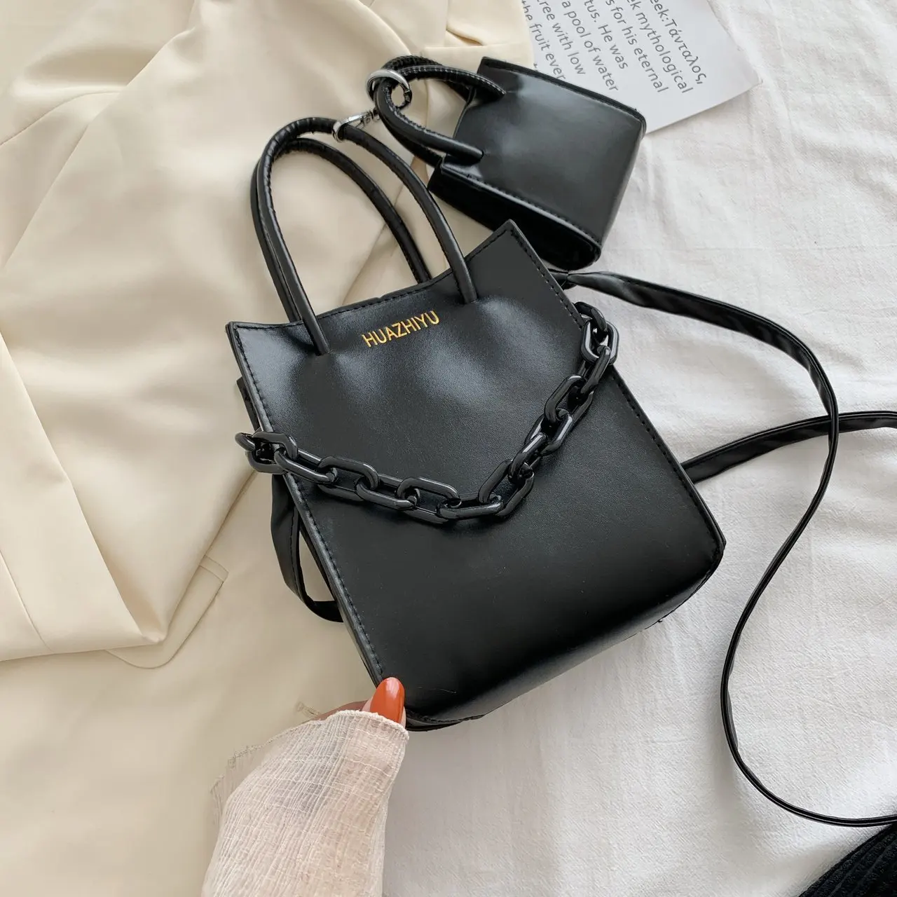 

Mini Portable Single-shoulder Bag Female Casual Rectangle Shape PU Leather Phone Coin Bag new trend Handbag Crossbody