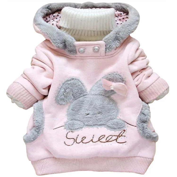 Winter wool fleece baby girl coat for children toddler coat